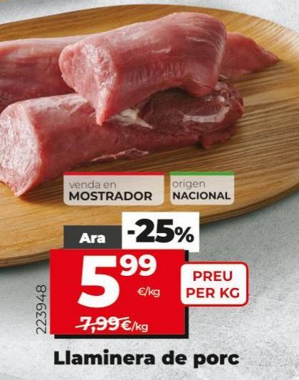 Oferta de Solomillo de cerdo por 5,99€