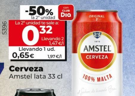 Oferta de Cerveza Amstel por 0,65€