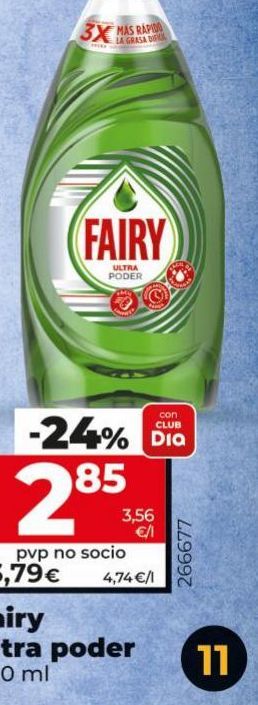 Oferta de Detergente Fairy por 3,79€