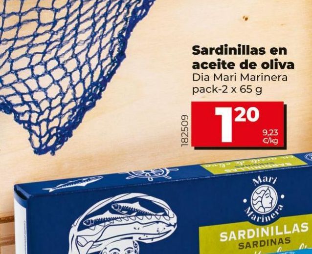 Oferta de Sardinillas en aceite Dia por 1,2€