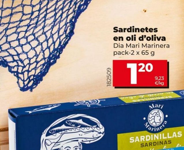 Oferta de Sardinillas en aceite Dia por 1,2€