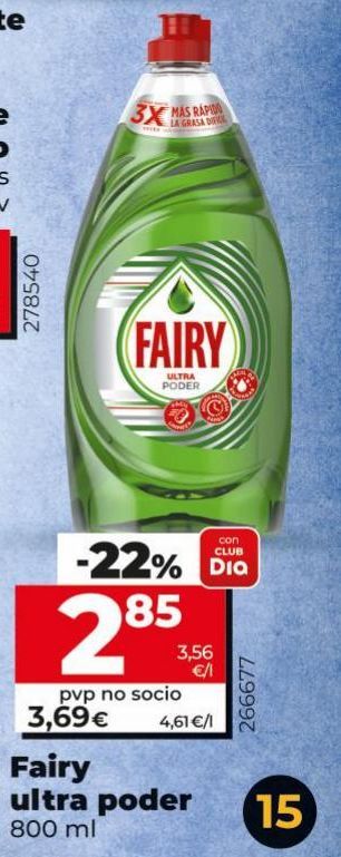 Oferta de Detergente Fairy por 2,85€