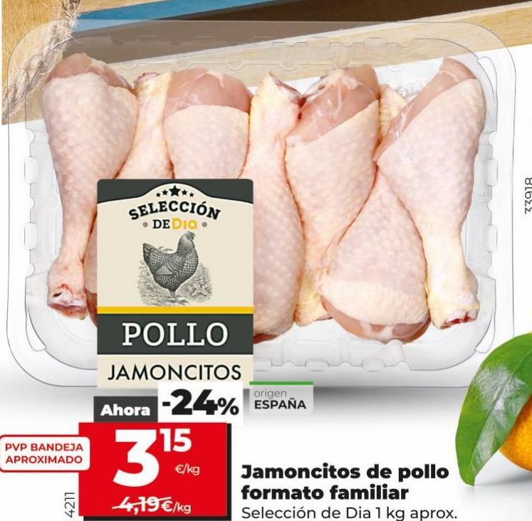 Oferta de Jamoncitos de pollo por 3,15€