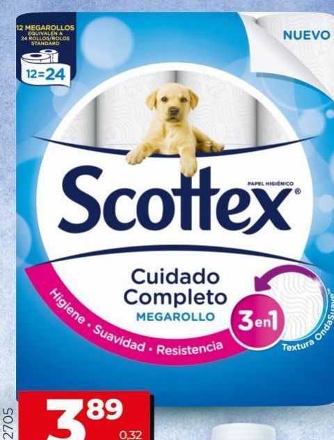 Oferta de Papel higiénico Scottex por 3,89€