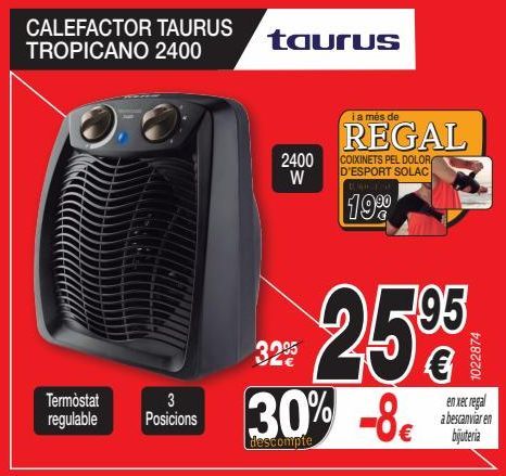 Oferta de Calefactor Taurus por 25,95€