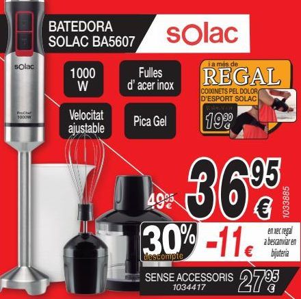 Oferta de Batidora Solac por 36,95€
