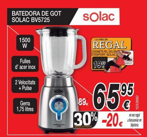 Oferta de Batidora Solac por 65,95€