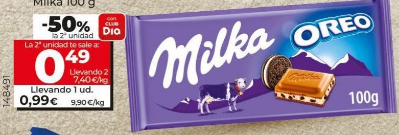 Oferta de Chocolate MIlka por 0,99€