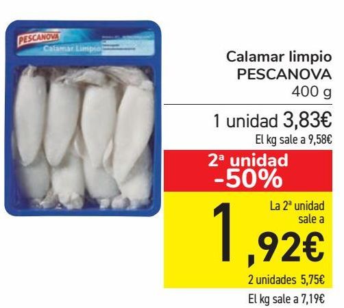 Oferta de Calamar limpio PESCANOVA  por 3,83€