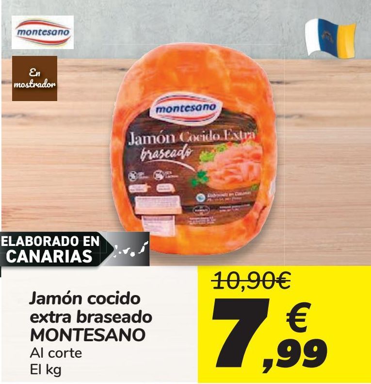 Oferta de Jamón cocido extra braseado MONTESANO por 7,99€