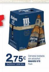 Oferta de Wheera  5  m  TESTAI  Kalor  Tales  275€  Cerveza tostada sin alcohol  MAHOU D'O 6.Qadin 1830 Pack  por 