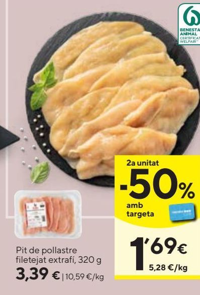 Oferta de Filetes de pollo por 3,39€
