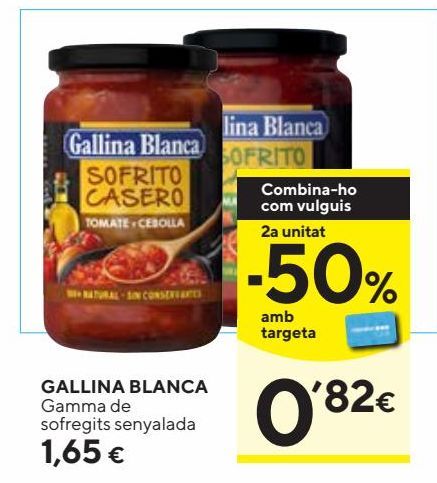 Oferta de Sofrito Gallina Blanca por 1,65€