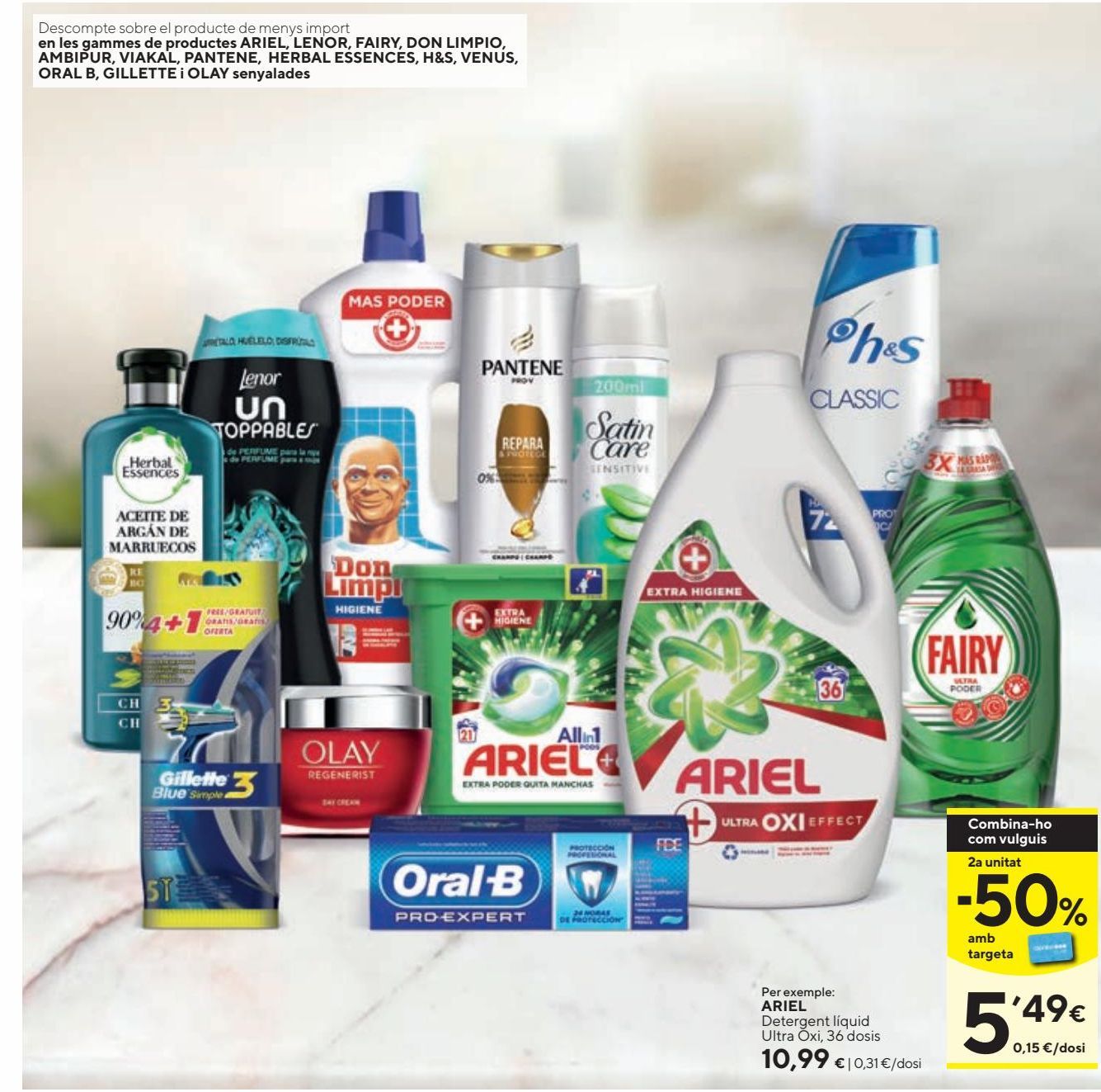 Oferta de Detergente líquido Ariel por 10,99€