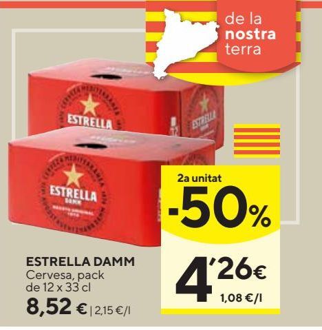 Oferta de Cerveza Estrella Damm por 4,26€