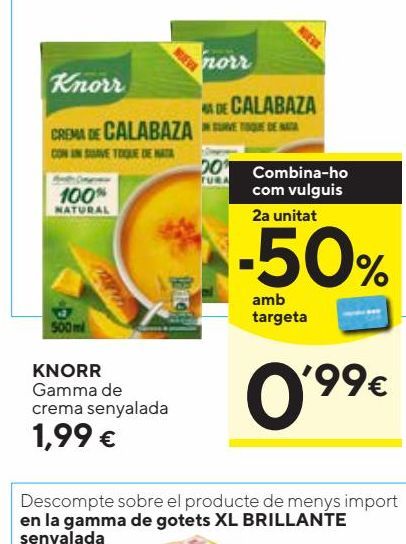Oferta de Crema de calabaza Knorr por 1,99€