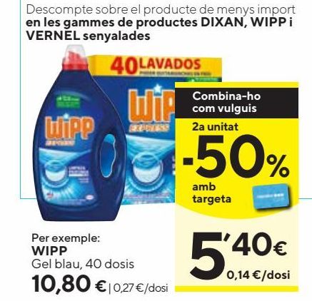 Oferta de Gel de baño WiPP Express por 10,8€