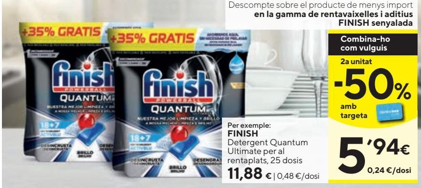 Oferta de Detergente Finish por 11,88€