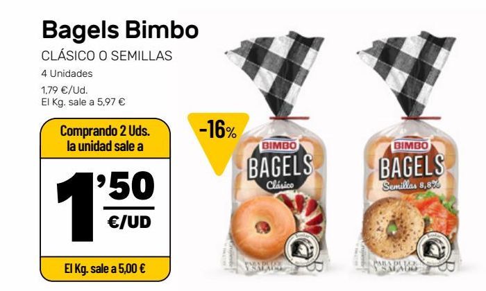 Oferta de Pan bimbo por 1,5€