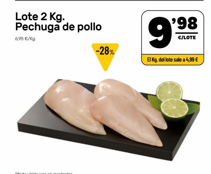 Oferta de Pechuga de pollo por 9,98€
