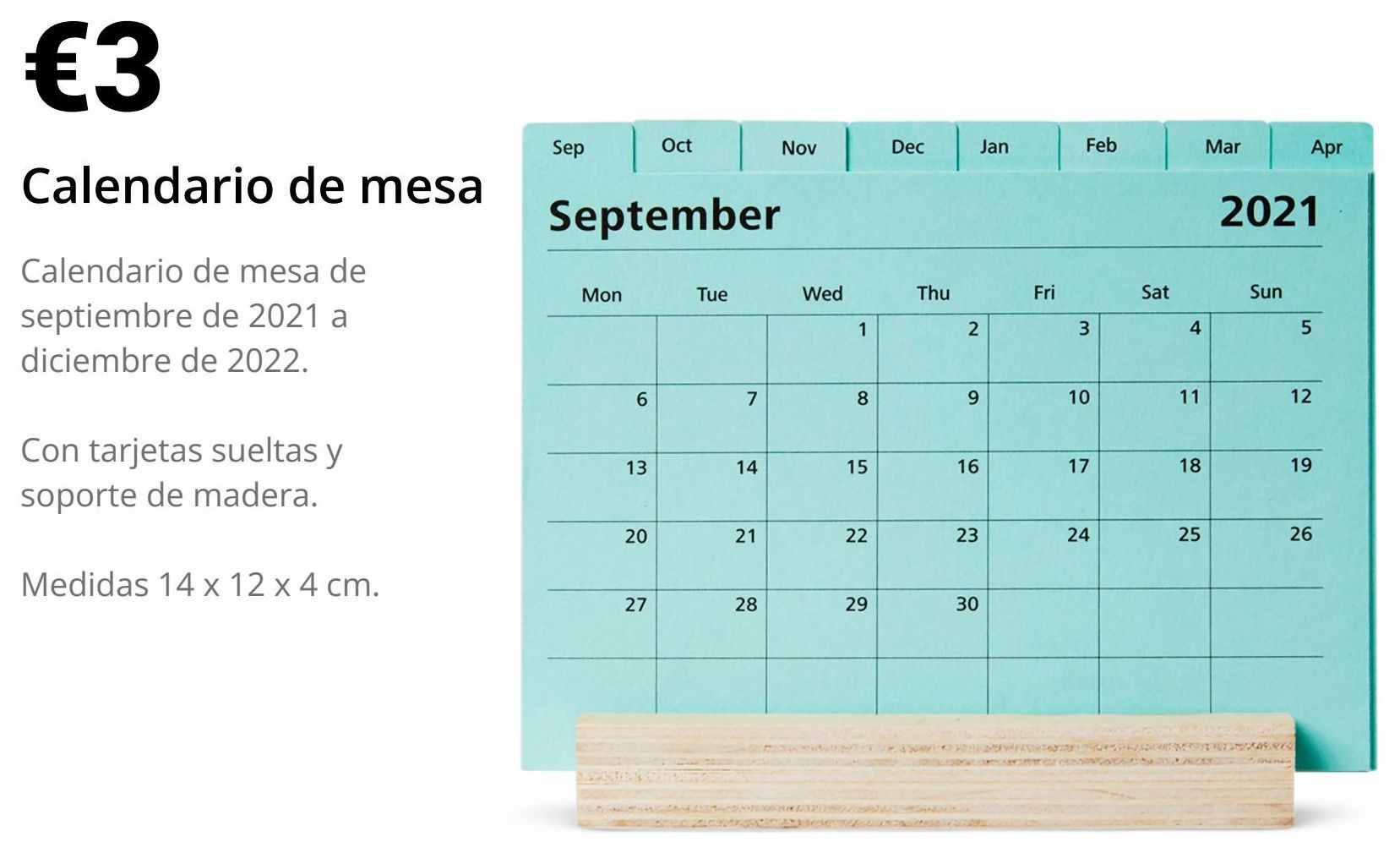 Oferta de Calendario de mesa  por 3€