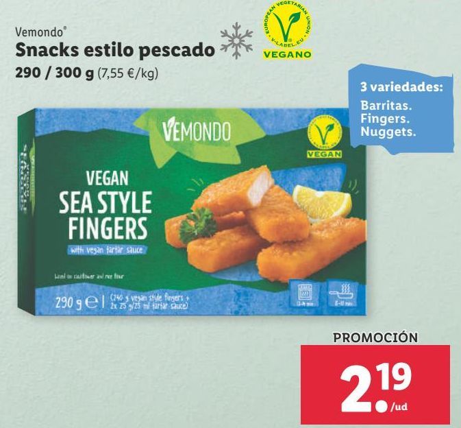 Oferta de Snacks por 2,19€