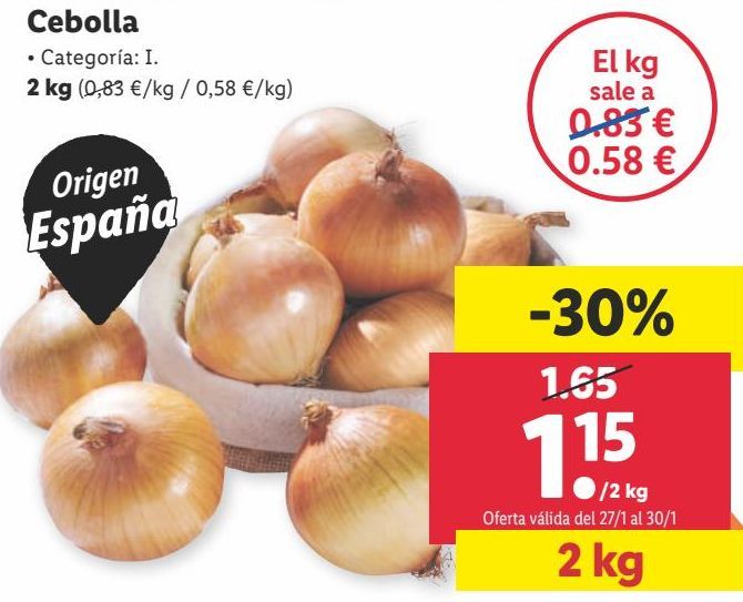 Oferta de Cebollas por 1,15€