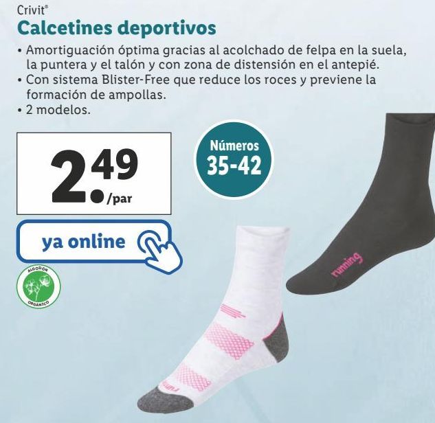 Oferta de Calcetines deportivos Crivit por 2,49€