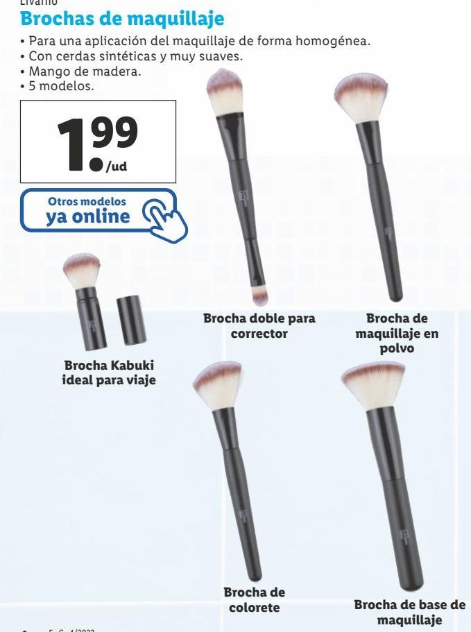 Oferta de Brocha de maquillaje Livarno por 1,99€