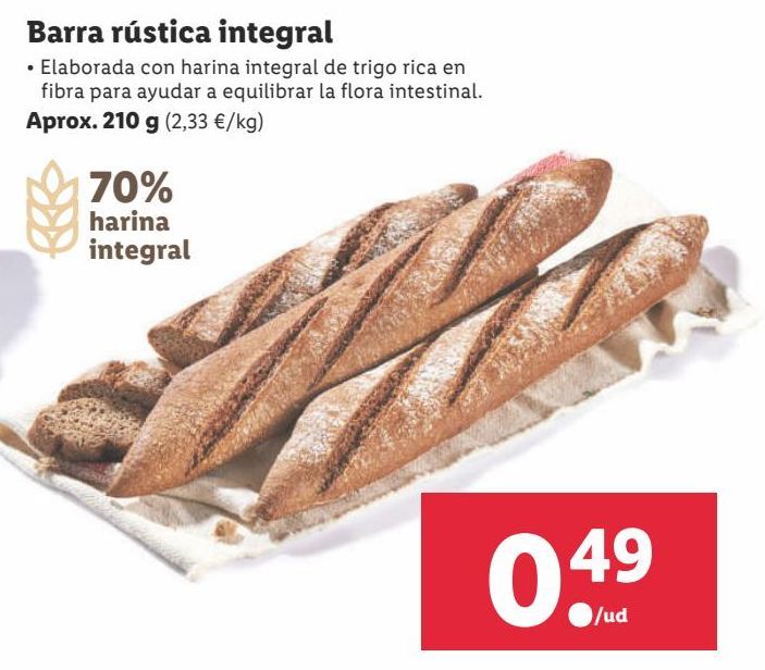 Oferta de Pan rústico por 0,49€