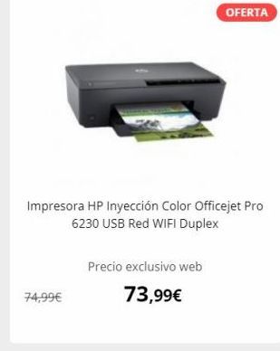 Oferta de Impresora HP Red Bull por 73,99€
