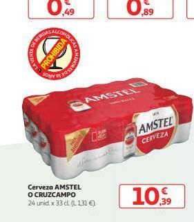Oferta de Cerveza Amstel por 
