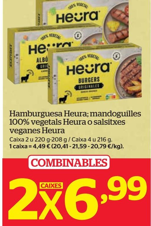 Oferta de Hamburguesas vegetales por 4,49€
