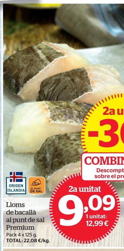 Oferta de Lomos de bacalao por 9,09€