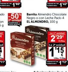 Oferta de Chocolate negro El Almendro por 