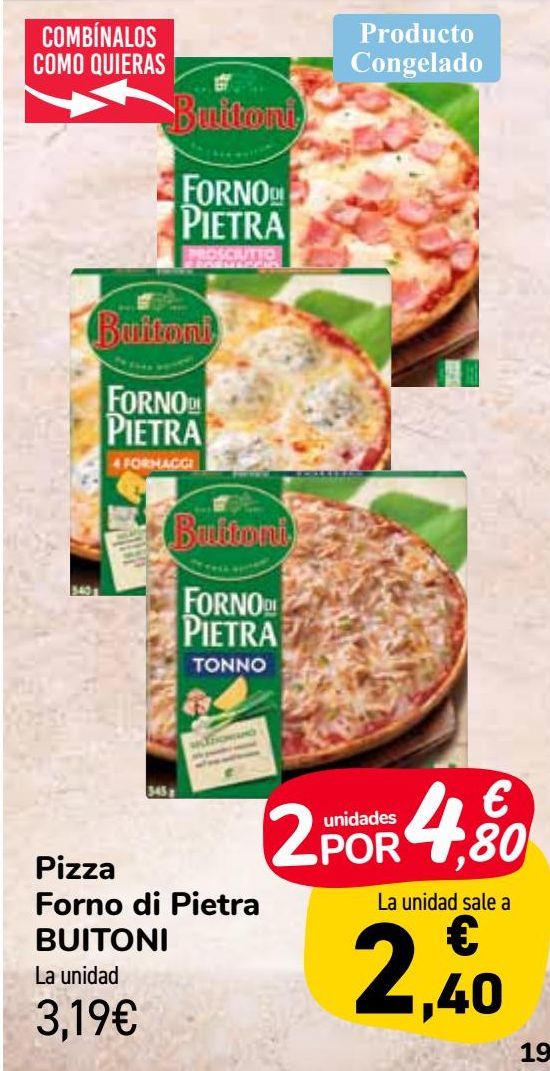 Oferta de Pizza Forno di Pietra BUITONI  por 3,19€