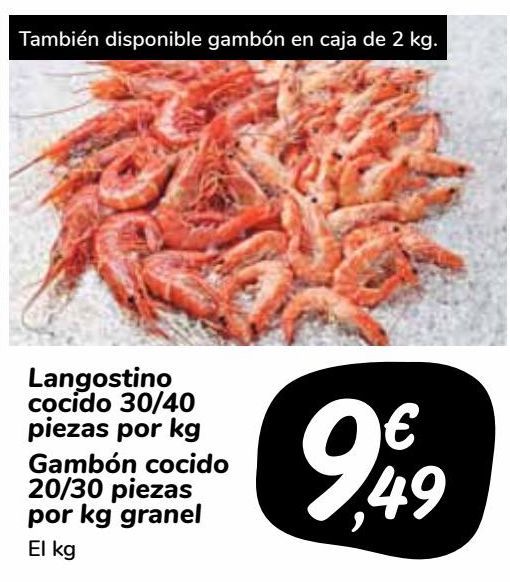 Oferta de Langostino cocido  por 9,49€