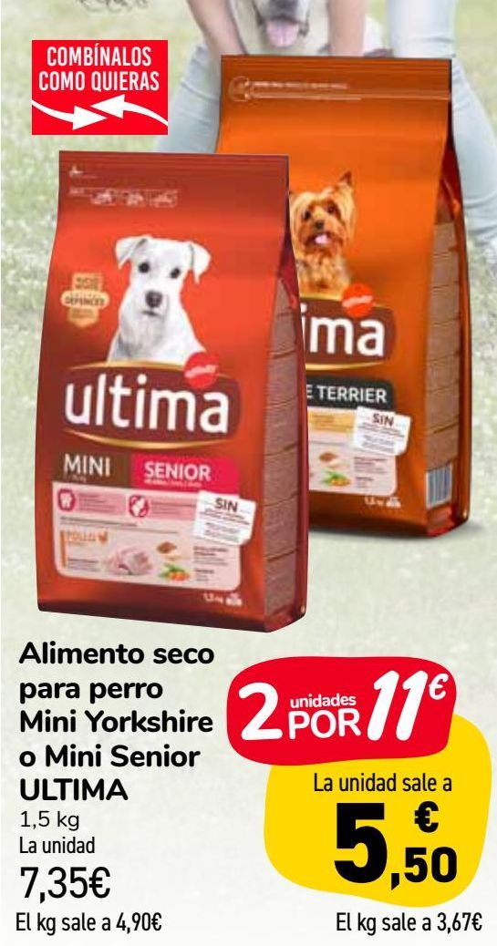 Oferta de Alimento seco para perro Mini Yorkshire o Mini Senior ULTIMA  por 7,35€