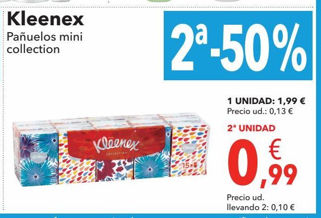 Oferta de Pañuelos mini collection Kleenex por 1,99€