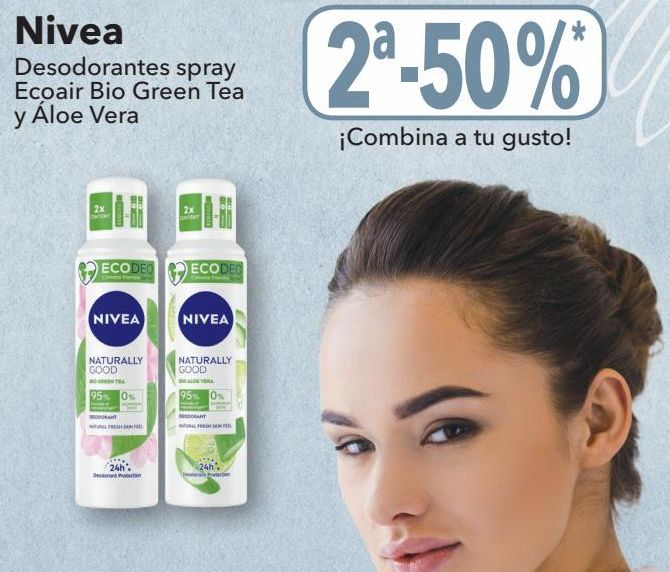Oferta de Desodorante spray Ecoair Bio Green Tea y Aloe Vera Nivea por 