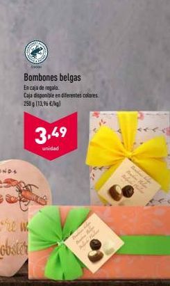 Oferta de Bombones belgas En caja de regalo Caja disponible en diferentes colores. 2589113,96 €)  3.49  unidad  por 