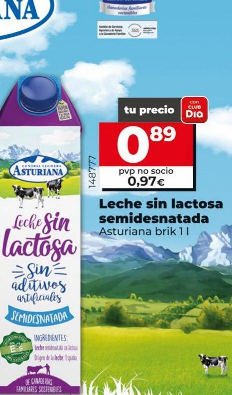 Oferta de Leche Asturiana por 0,97€