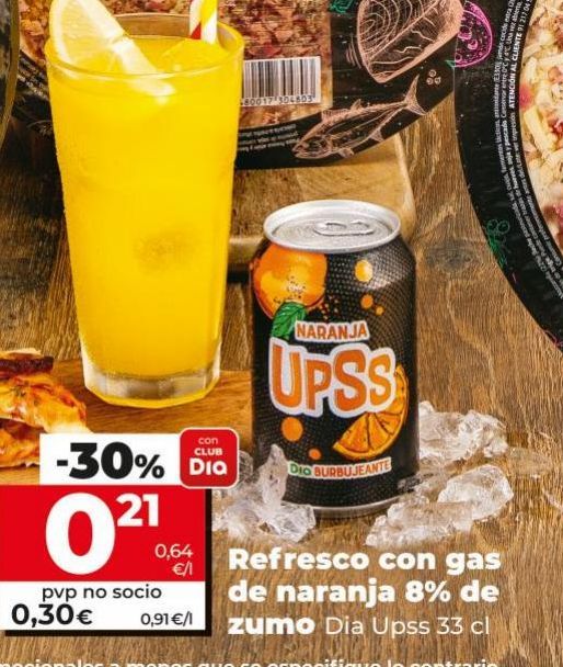 Oferta de Refresco de naranja Dia por 0,3€