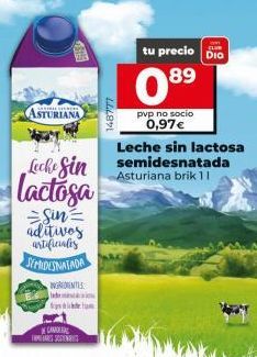 Oferta de Leche sin lactosa Asturiana por 