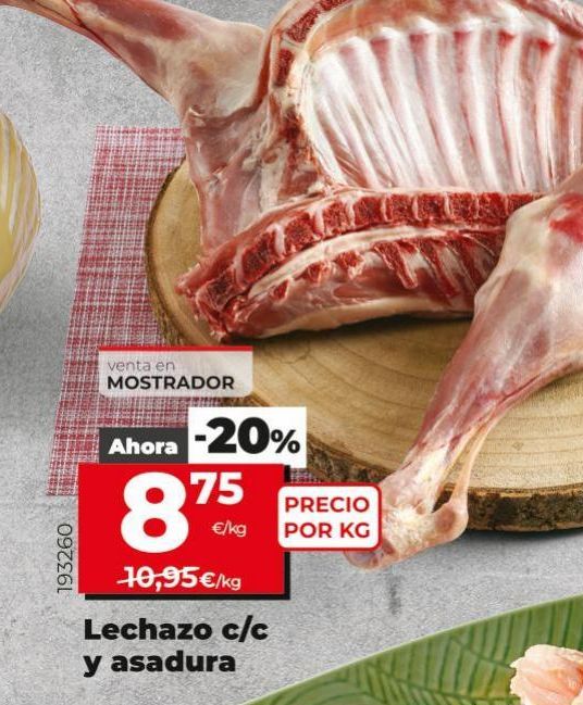 Oferta de Lechazo c/c y asadura por 8,75€