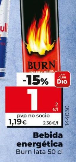 Oferta de Burn lata 50cl por 1,19€