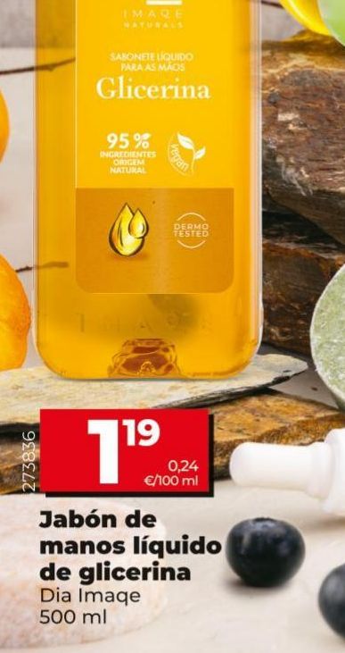 Oferta de Jabón de manos líquido de glicerina Dia Imaqe 500ml por 1,19€