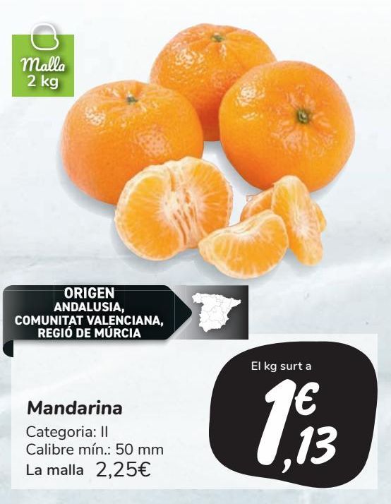 Oferta de Mandarina por 2,25€