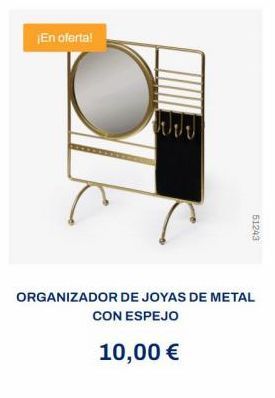 Oferta de En Oferta!  ECTS  ORGANIZADOR DE JOYAS DE METAL  CON ESPEJO  10,00 €  por 10€