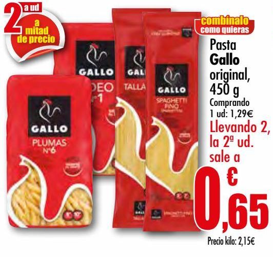 Oferta de Pasta Gallo original, 450 g por 1,29€